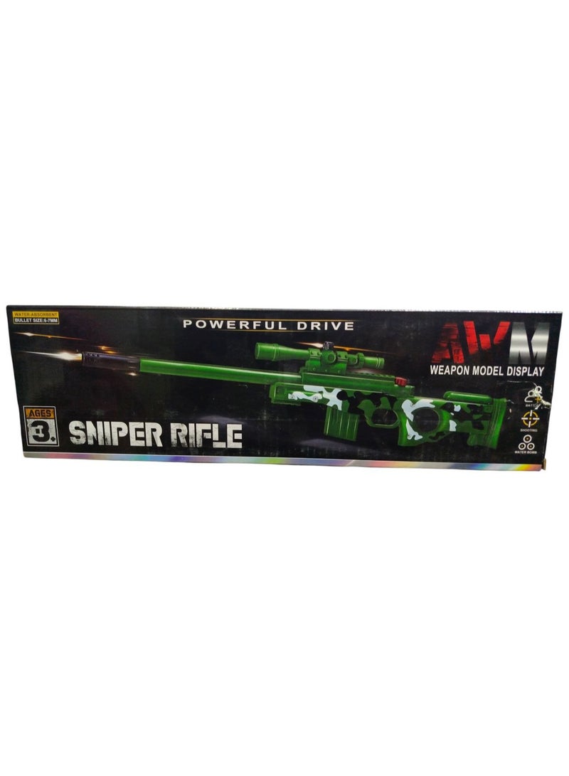 Sniper Rifle Toy Weapon Model Display, Powerful Drive, Ages 3+, with Scope and Shooting Features - Image 2